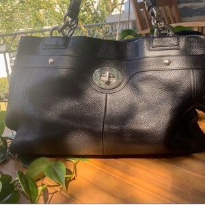 Coach Penelope Pebbled Leather Carryall Satchel